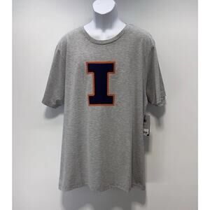 Ilinois Fighting Illini T-Shirt Colosseum Crew Neck Tee Gray Men’s 2XL NWT